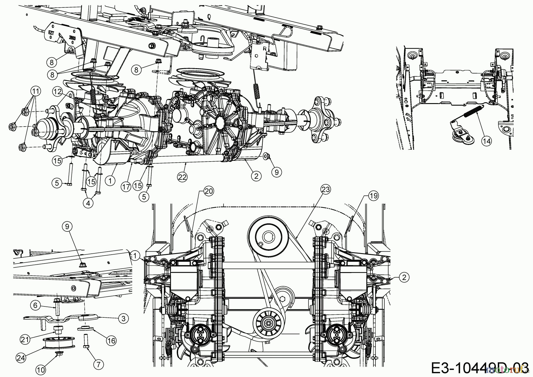 Cub Cadet Zero Turn XZ5 L137 17AIEACI603 (2020) Fahrantrieb ab 07.09.2020
