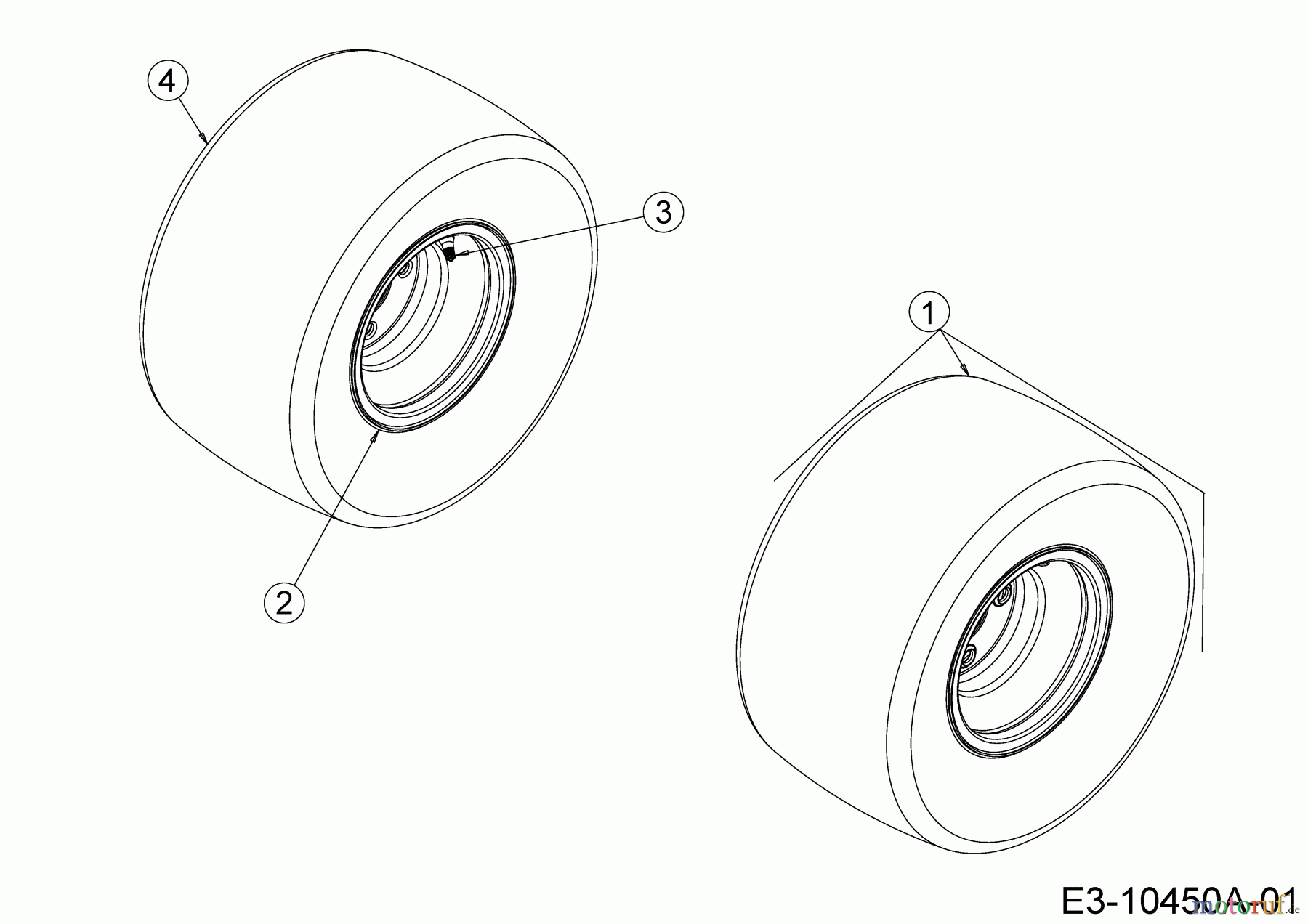 Cub Cadet Zero Turn XZ1 127 17CICACQ603 (2019) Räder hinten 18x9.5