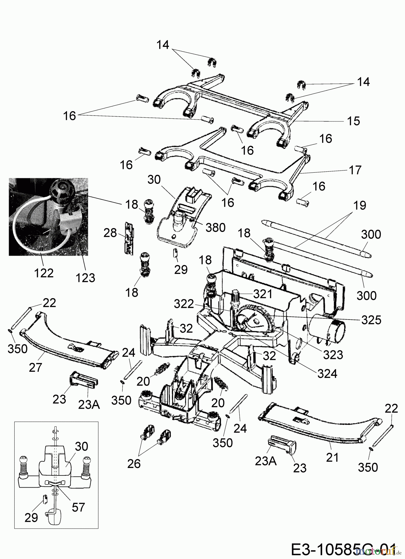 Cub Cadet Mähroboter XR3 3000 22CSBAAD603 (2020) Frontplatine, Höhenverstellung, Schwimmer