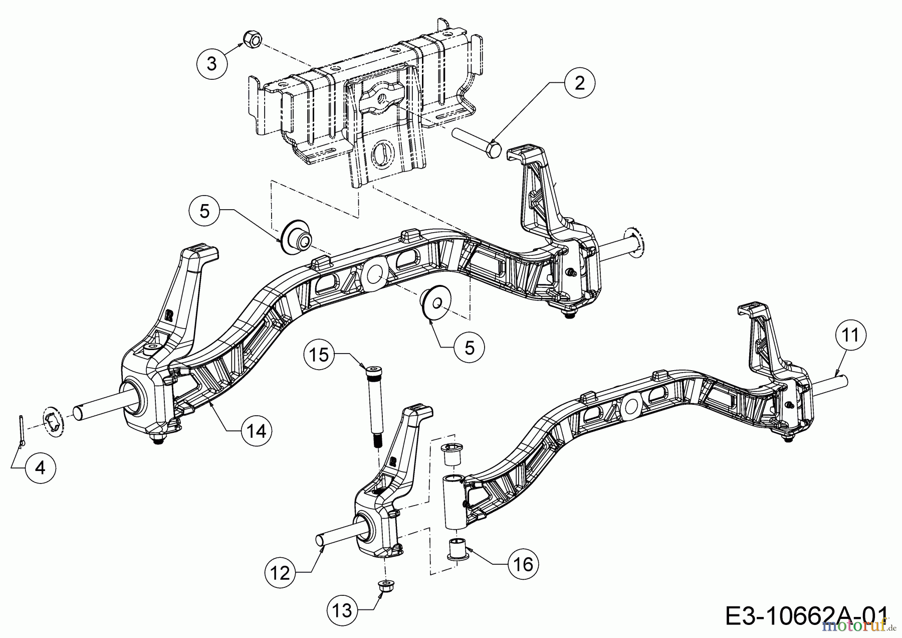 Cub Cadet Rasentraktoren XT2 PS117I 13BZA1CN603 (2020) Vorderachse