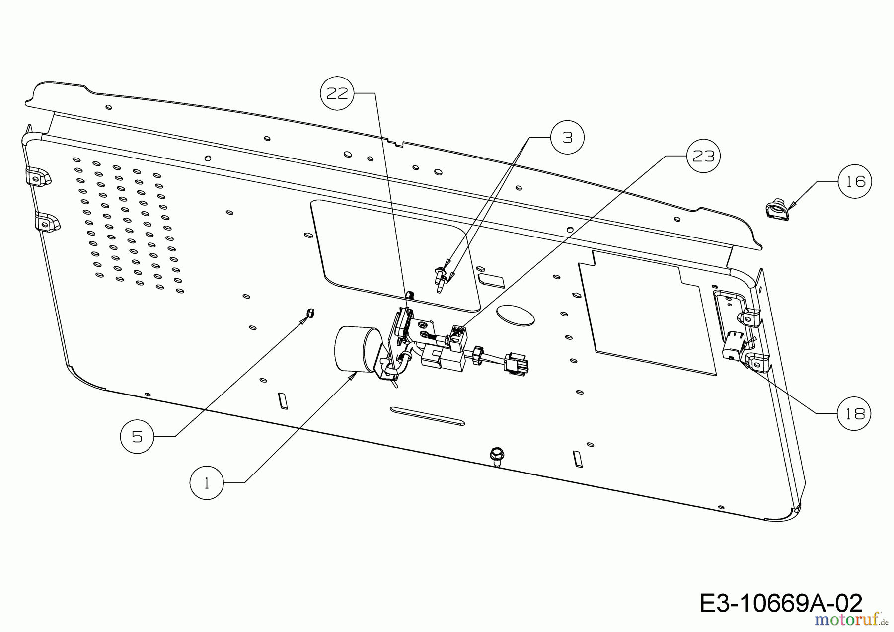 Cub Cadet Rasentraktoren XT3 QR95 13DFA5CB603 (2019) Füllstandsanzeige