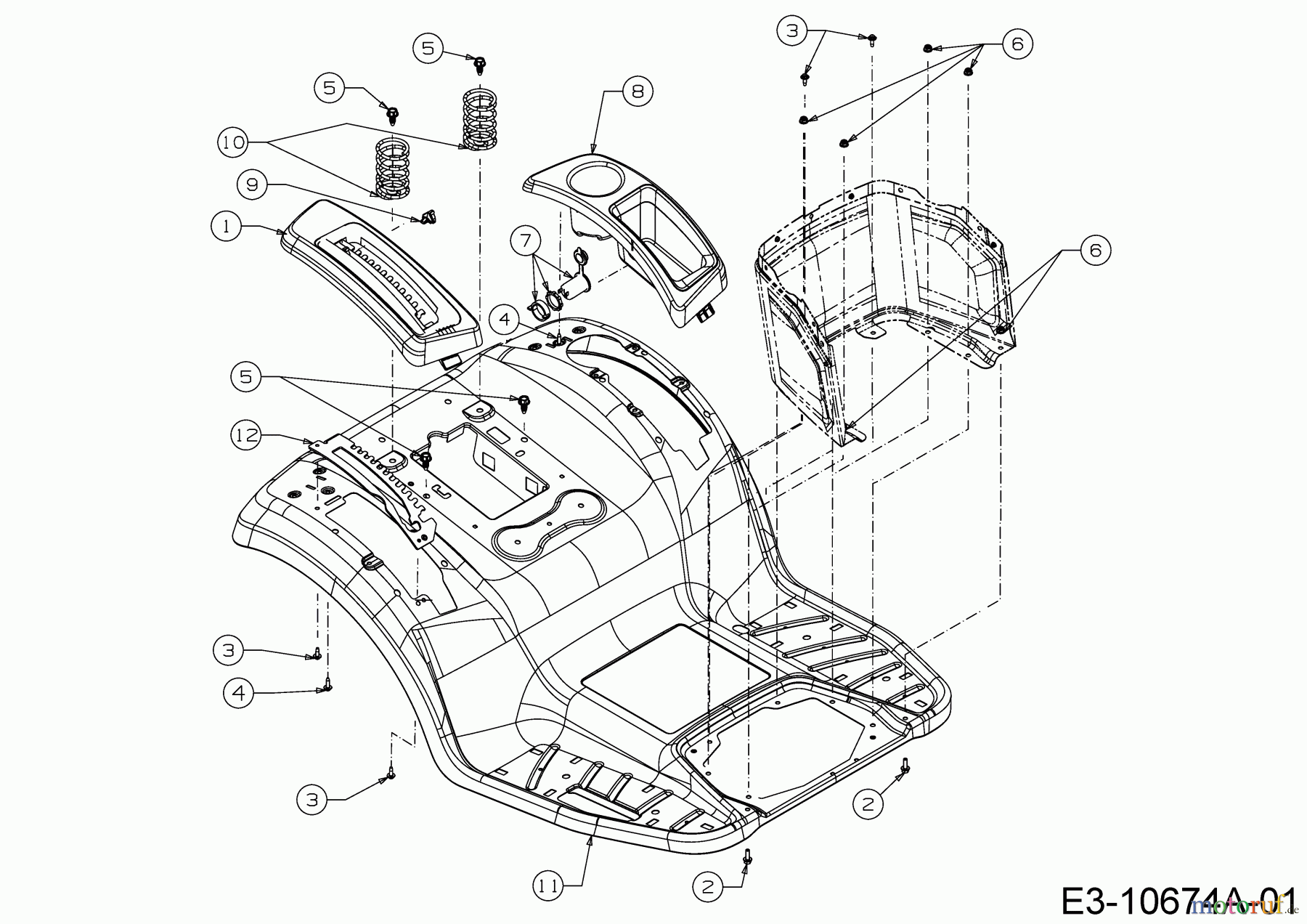 Cub Cadet Rasentraktoren XT2 PS117I 13BZA1CN603 (2020) Sitzwanne