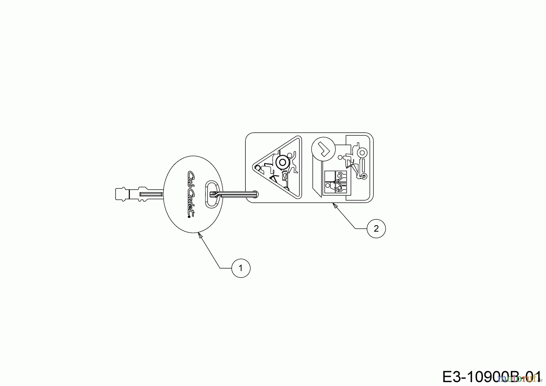 Cub Cadet Rasentraktoren LR2 NS76 13A221JD603 (2020) Schlüssel