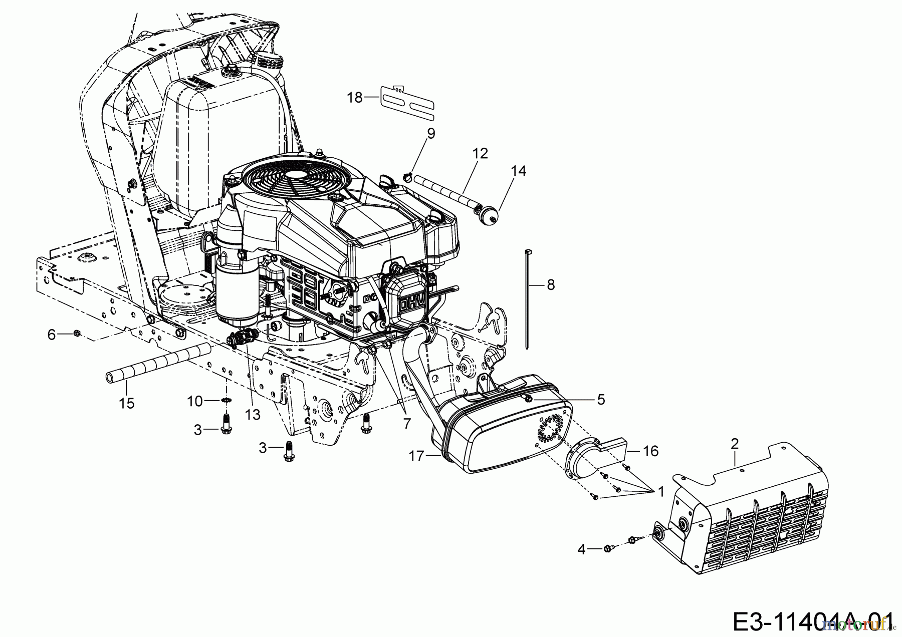  Cub Cadet Rasentraktoren LT1 NR76 13A776DC603  (2019) Motorzubehör