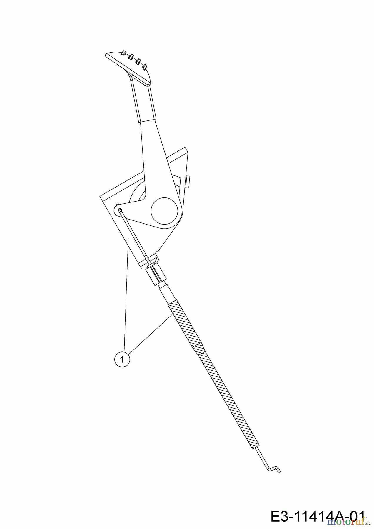 Cub Cadet Rasentraktoren LT1 NR76 13A776DC603 (2019) Gaszug