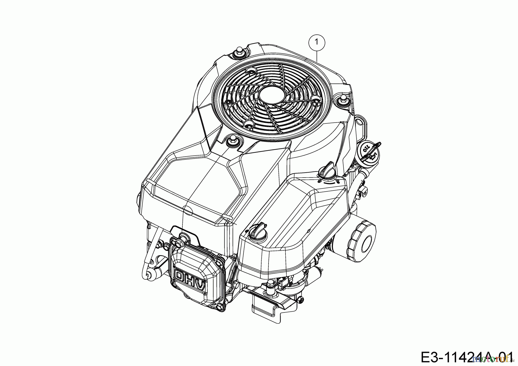 Cub Cadet Rasentraktoren LT1 NR76 13A776DC603 (2019) Motor