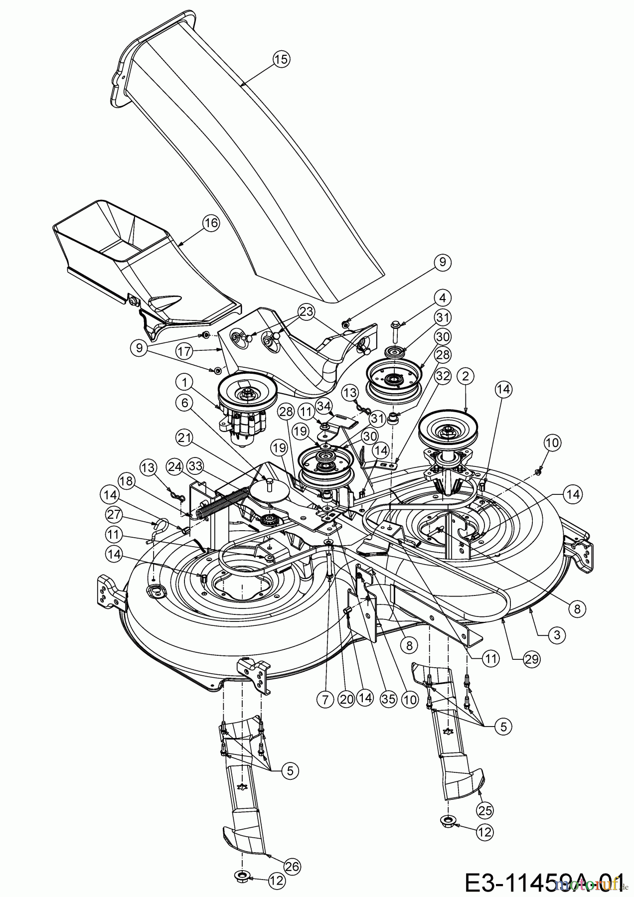 Cub Cadet Rasentraktoren XT1 OR106 BS 13ALA1CR603 (2020) Mähwerk R