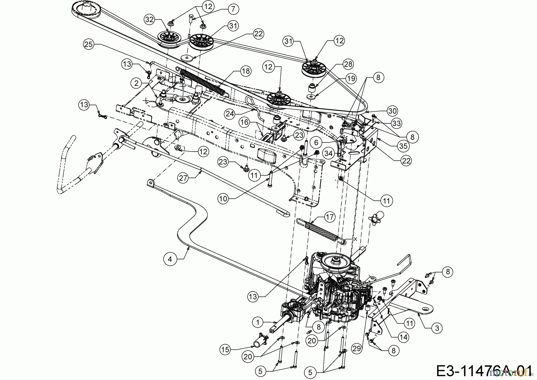 Cub Cadet Rasentraktoren XT1 OR106 BS 13ALA1CR603 (2019) Fahrantrieb