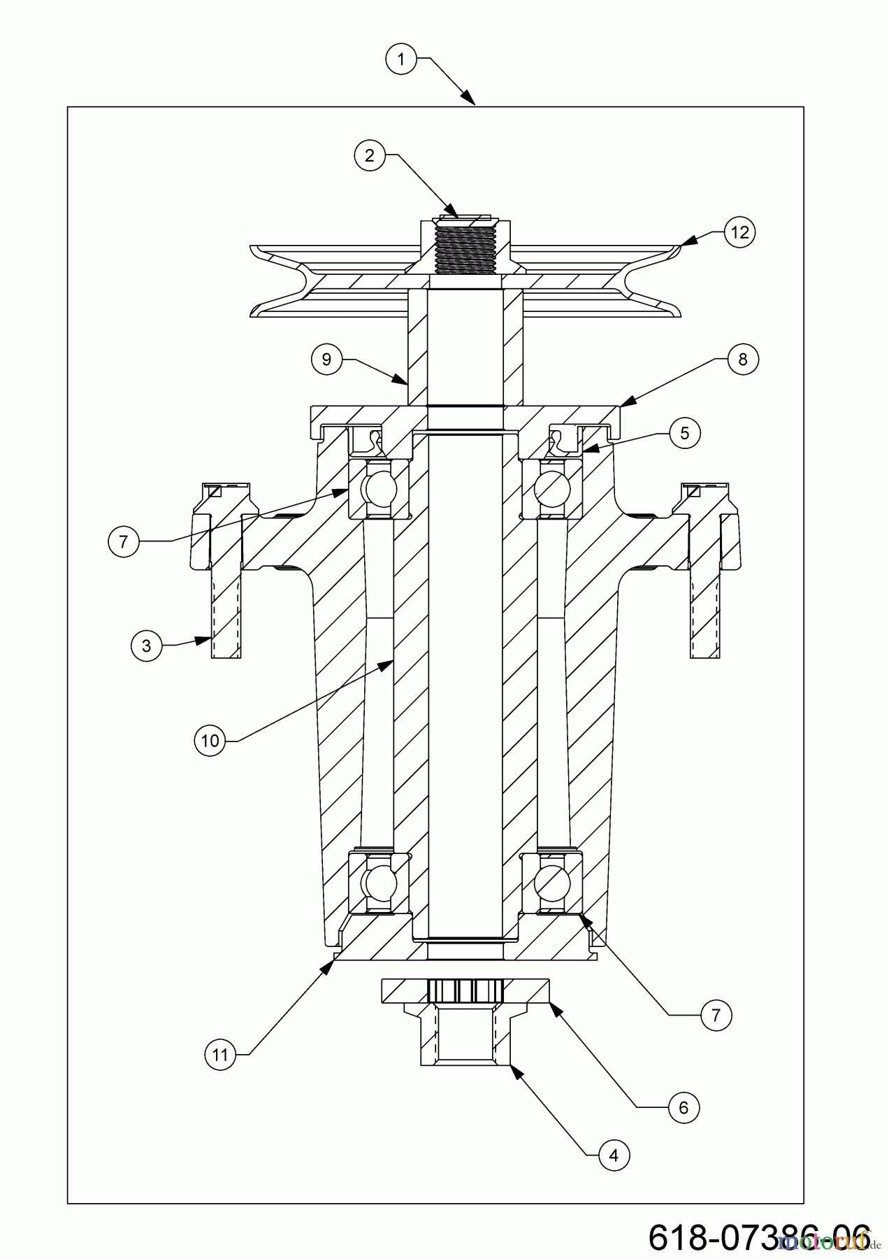 Cub Cadet Zero Turn XZ7 L152I ULTIMA 47ATAHA8603 (2021) Messerspindel 618-07386