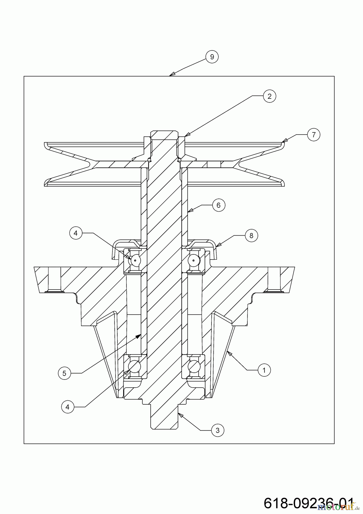 Cub Cadet Zero Turn XZ5 L137 17AIEAC3603 (2022) Messerspindel 618-09236