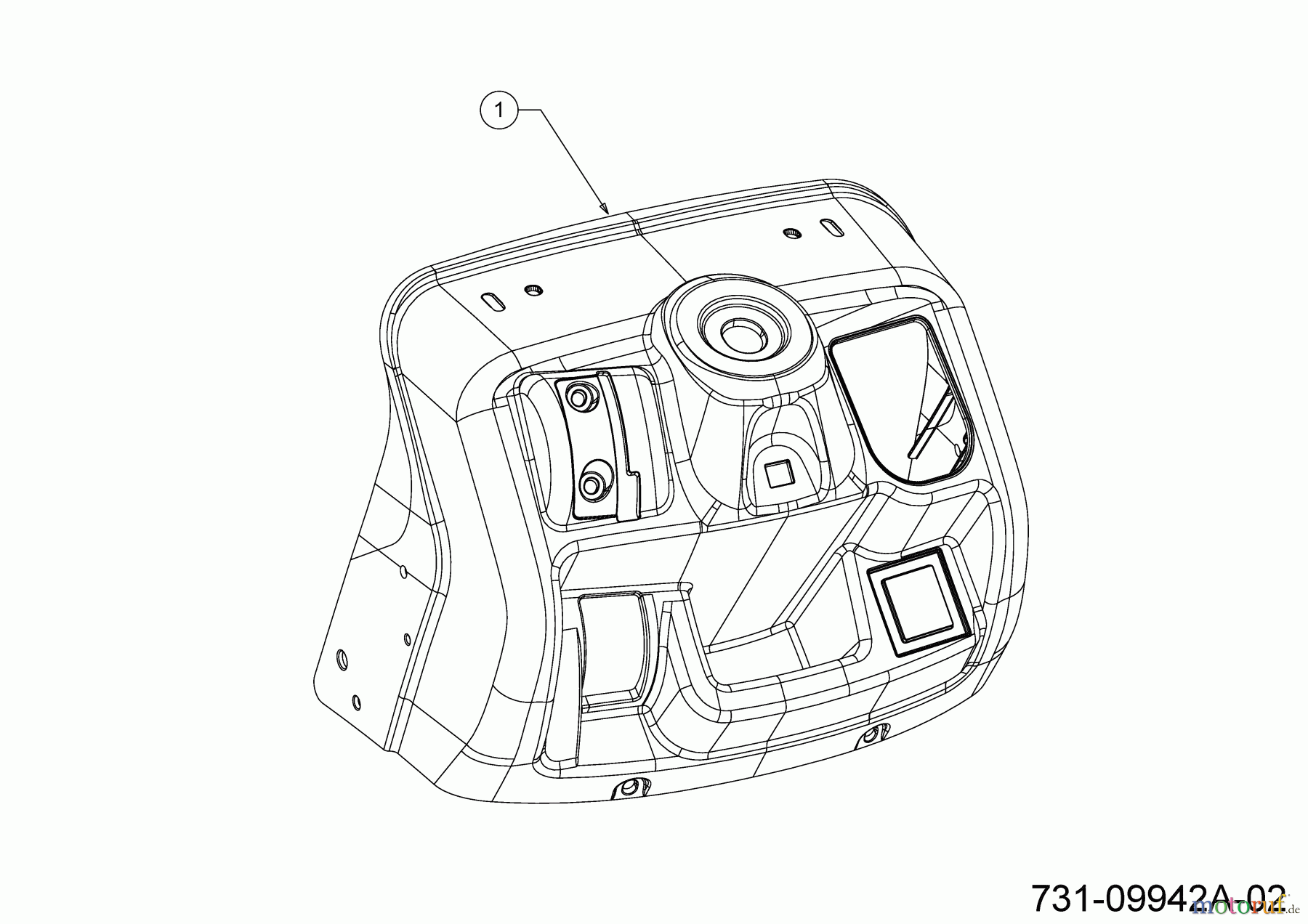  Cub Cadet Rasentraktoren LT2 NS92 13AB78BY603 (2023) Armaturenbrett Oberteil