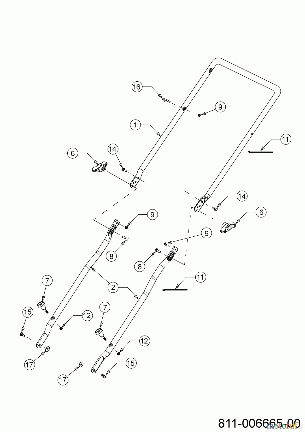 Cub Cadet Motormäher mit Antrieb LM2 DR46ES 12ECTQS7603 (2022) Holm