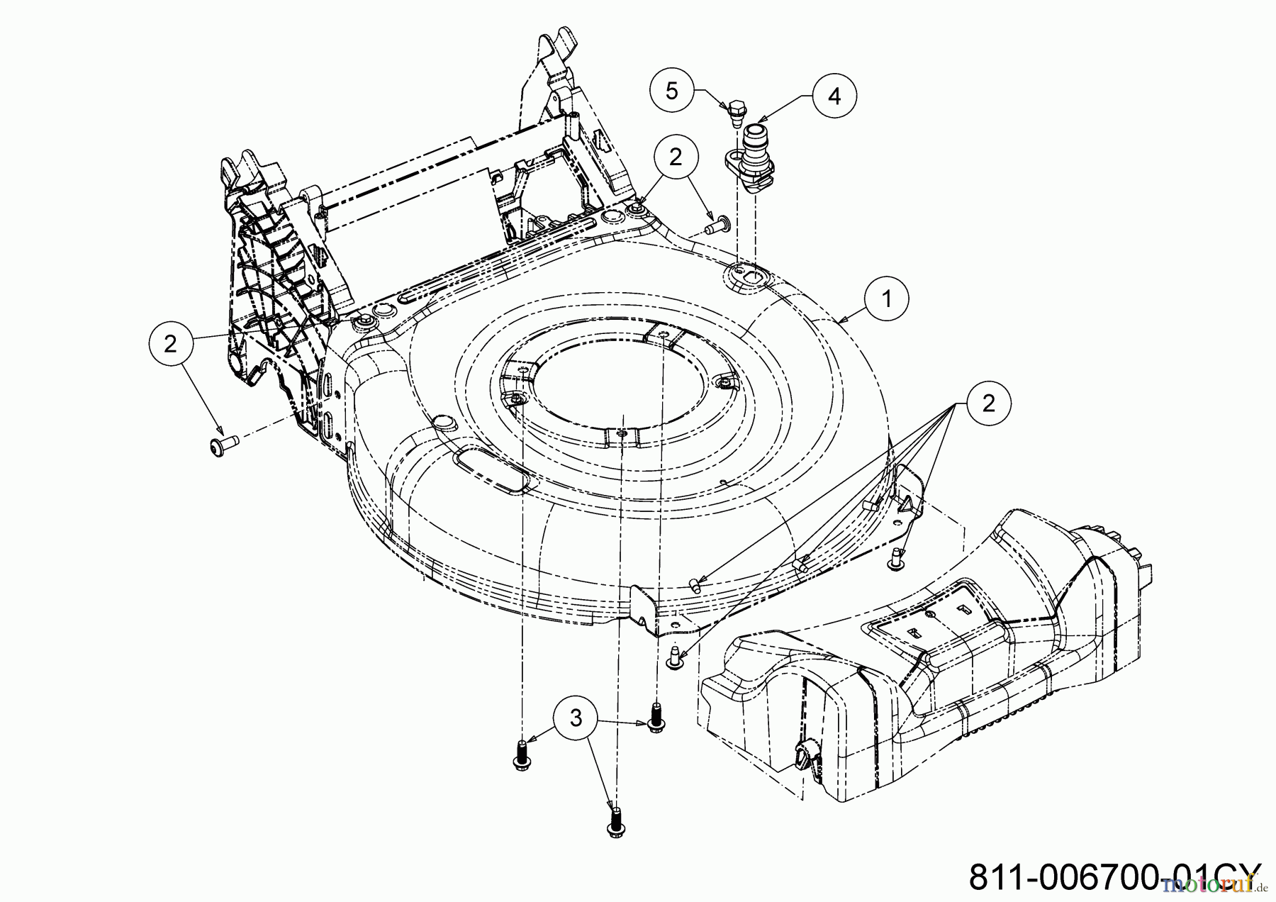 Cub Cadet Motormäher mit Antrieb LM2 DR46ES 12ECTQS7603 (2022) Mähwerksgehäuse