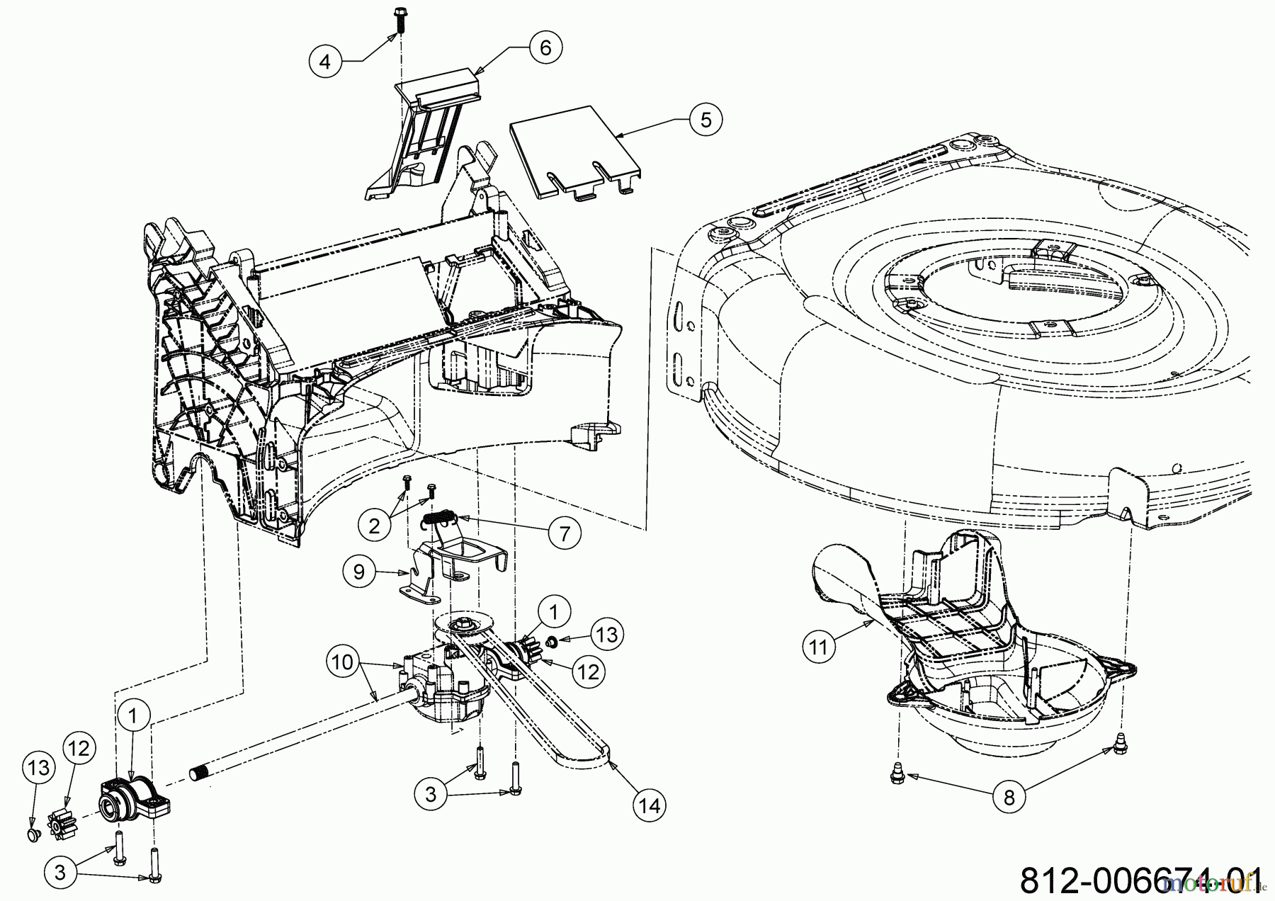  Cub Cadet Motormäher mit Antrieb LM1 AR46 12C-TQMG603 (2022) Getriebe, Keilriemen