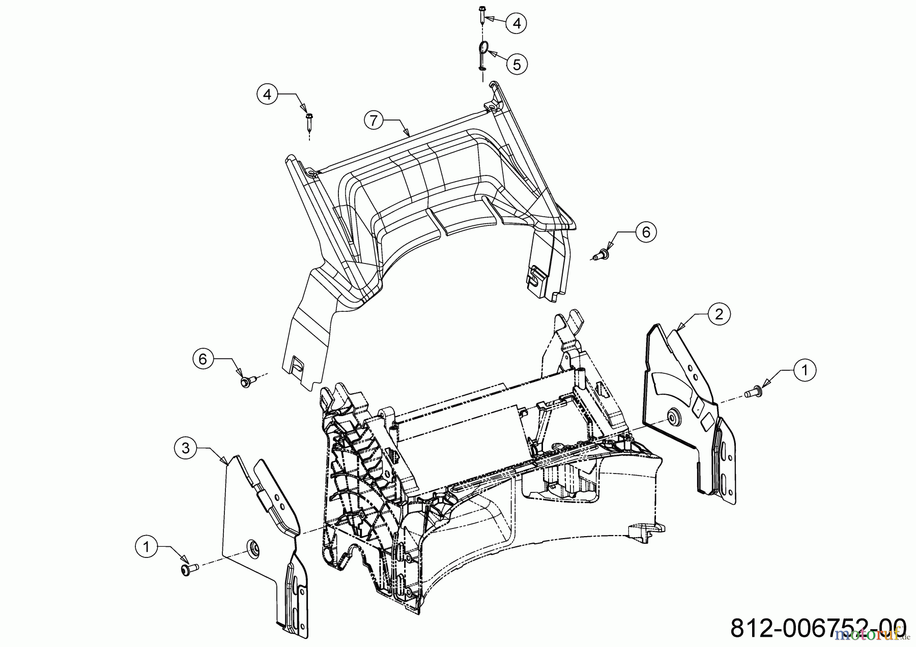Cub Cadet Motormäher mit Antrieb LM2 DR46ES 12ECTQS7603 (2022) Abdeckung hinten