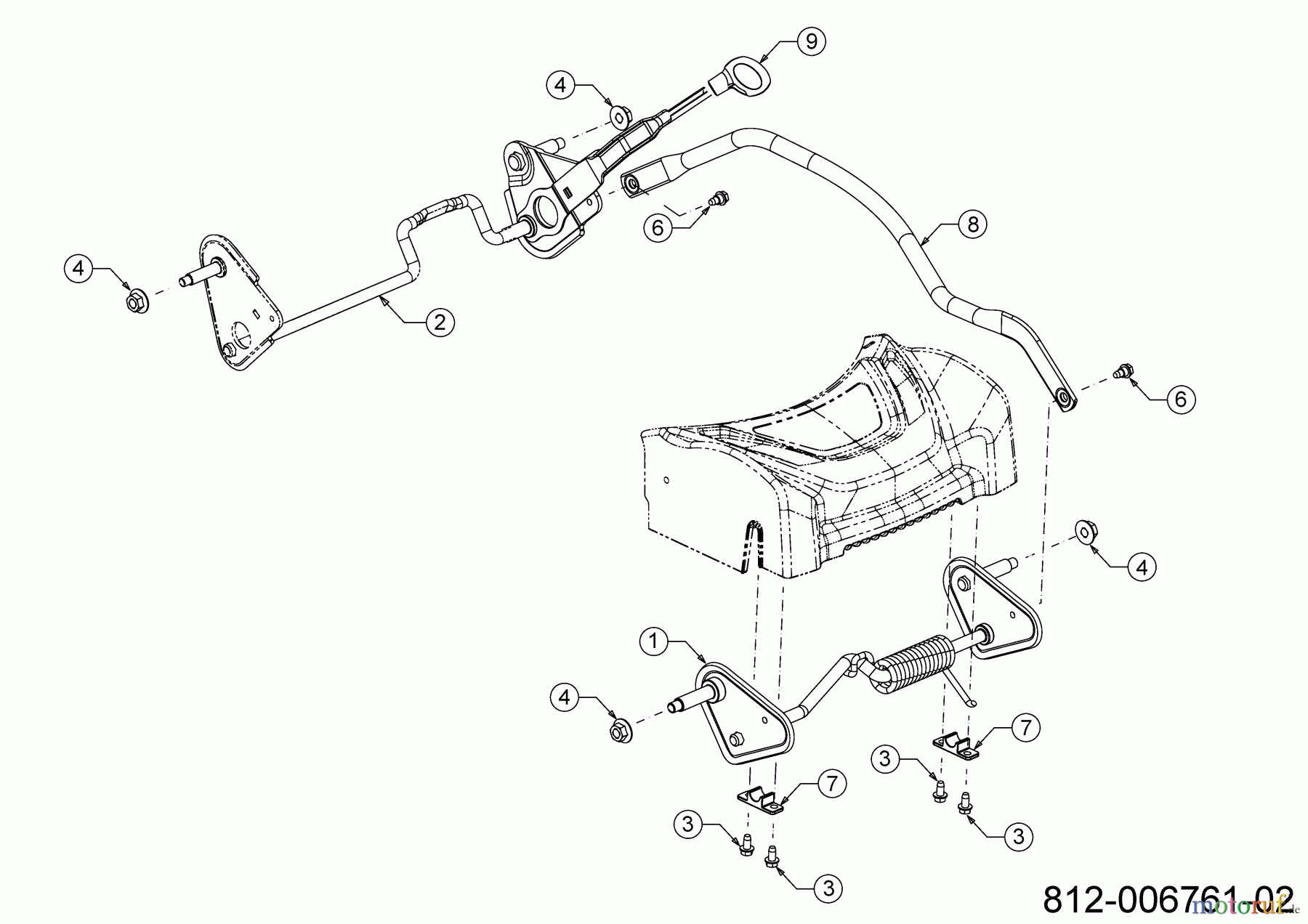  Cub Cadet Motormäher mit Antrieb LM3 CR53S 12EBPV5L603 (2022) Achsen, Höhenverstellung
