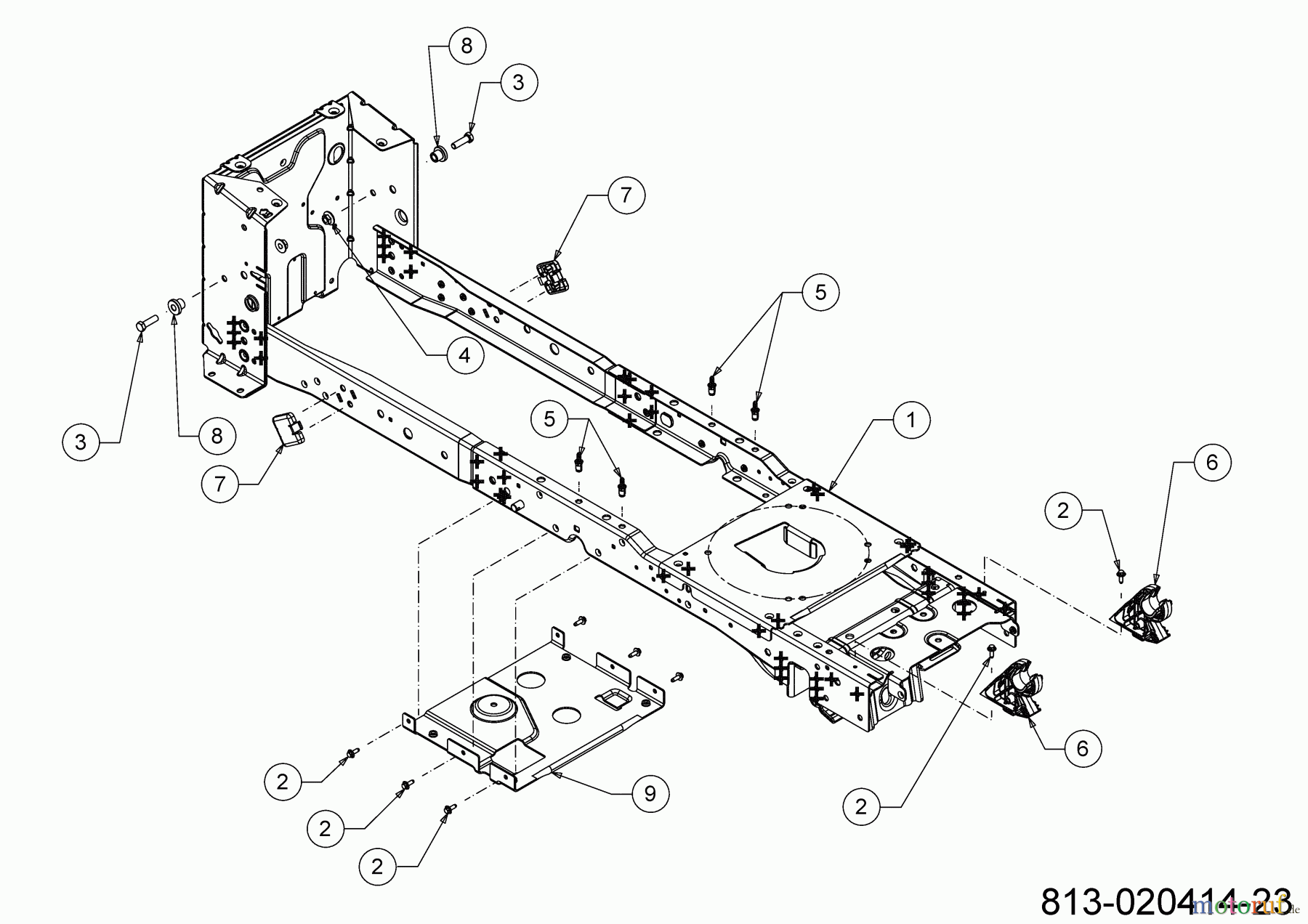 Cub Cadet Rasentraktoren XT1-LT46 13APA9CT056 (2022) Rahmen