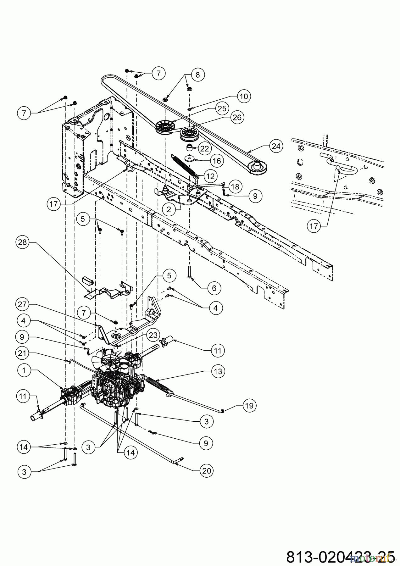 Cub Cadet Rasentraktoren XT2 PS117 13AJA1TT603 (2022) Fahrantrieb