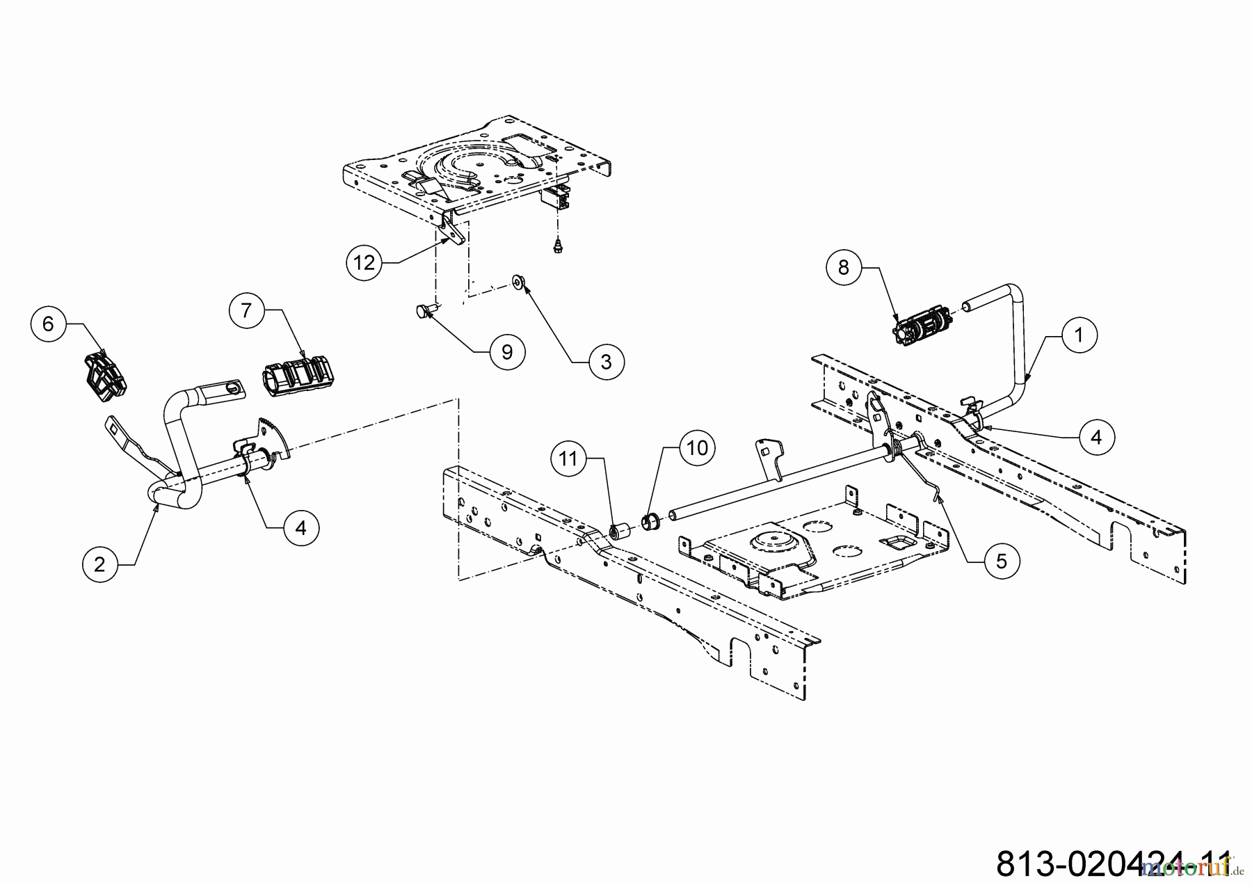 Cub Cadet Rasentraktoren XT2 PS117 13AJA1TT603 (2023) Bremsstange, Schaltstange, Pedal