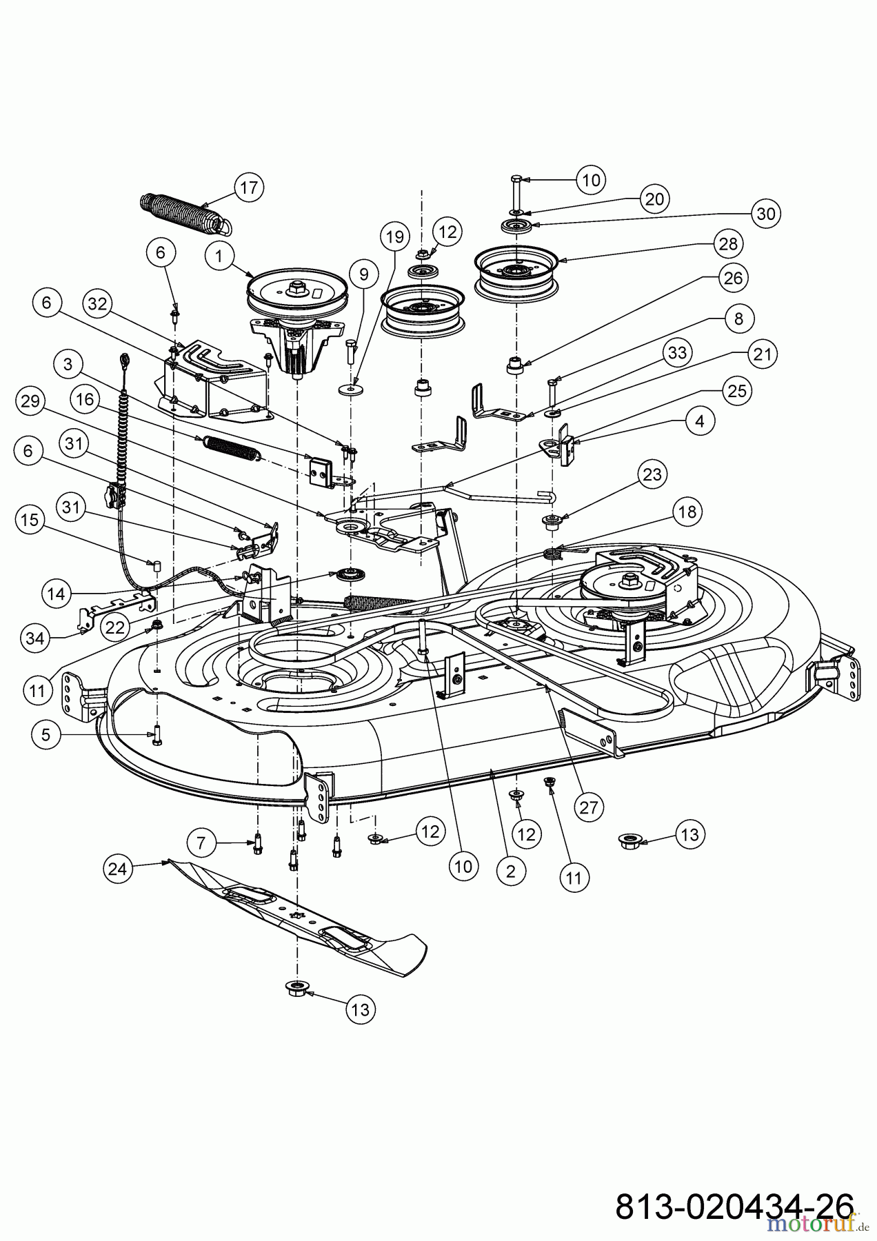 Cub Cadet Rasentraktoren XT1-LT46 13APA9CT056 (2022) Mähwerk (46