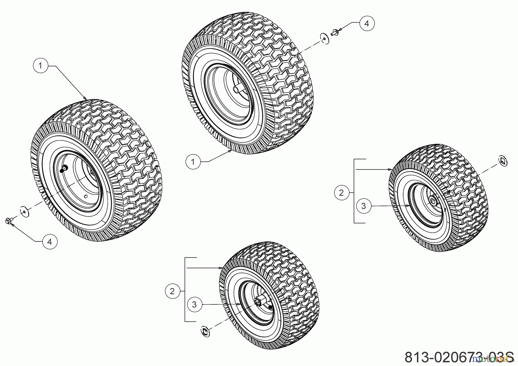 Cub Cadet Rasentraktoren XT2 PS117 13AJA1TT603 (2023) Räder 15x6 + 20x8