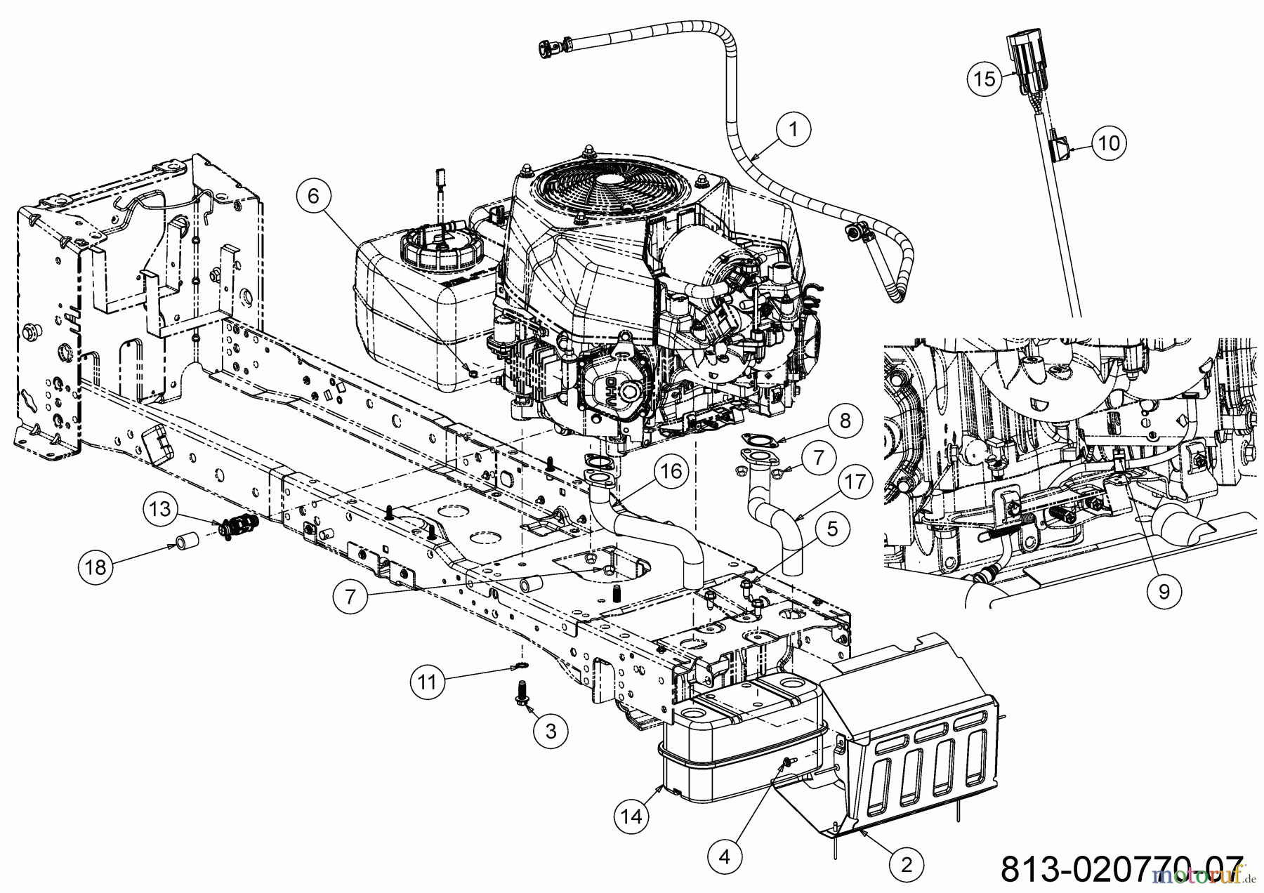 Cub Cadet Rasentraktoren XT2 PS117I 13DZA1CN603 (2021) Motorzubehör