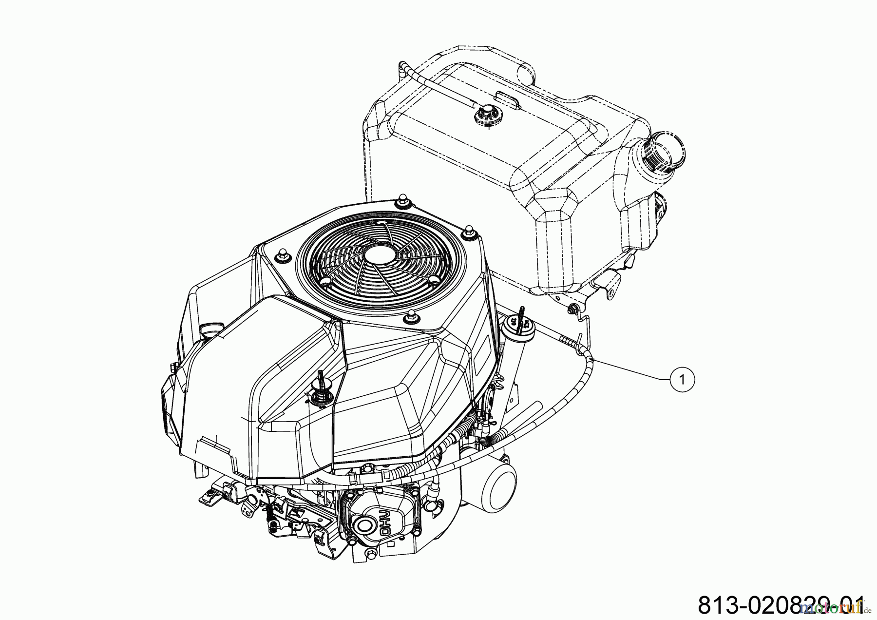 Cub Cadet Rasentraktoren XT2 PS117 13AJA1TT603 (2023) Entlüftungsschlauch