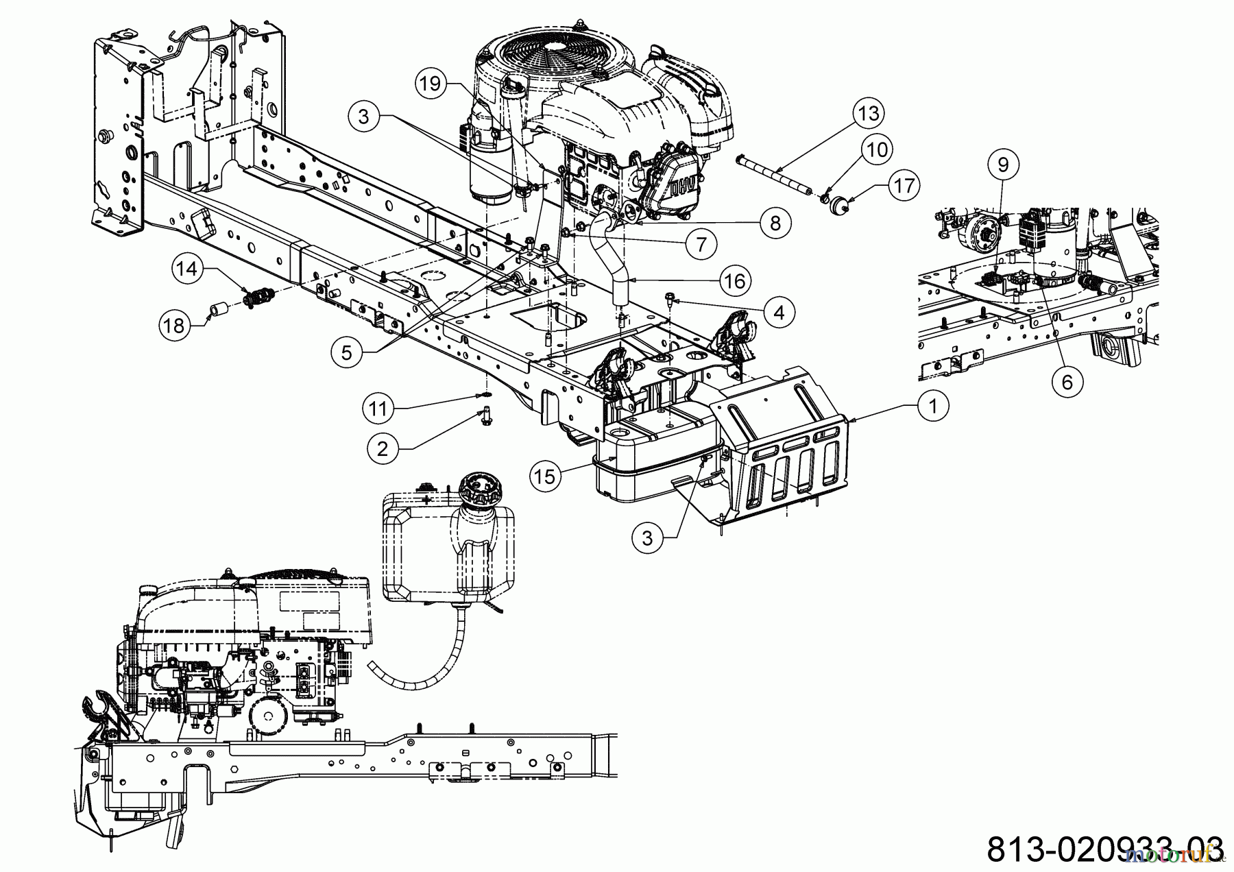 Cub Cadet Rasentraktoren XT1 OS96 13C8A1CF603 (2021) Motorzubehör