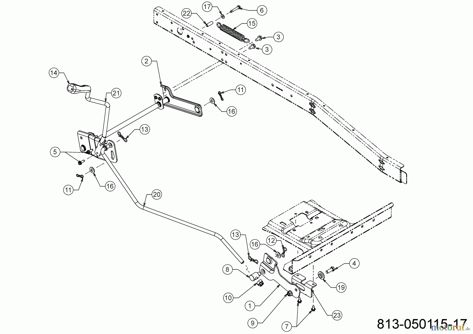 Cub Cadet Rasentraktoren LR1 MS76 13B726JD603 (2023) Mähwerksaushebung