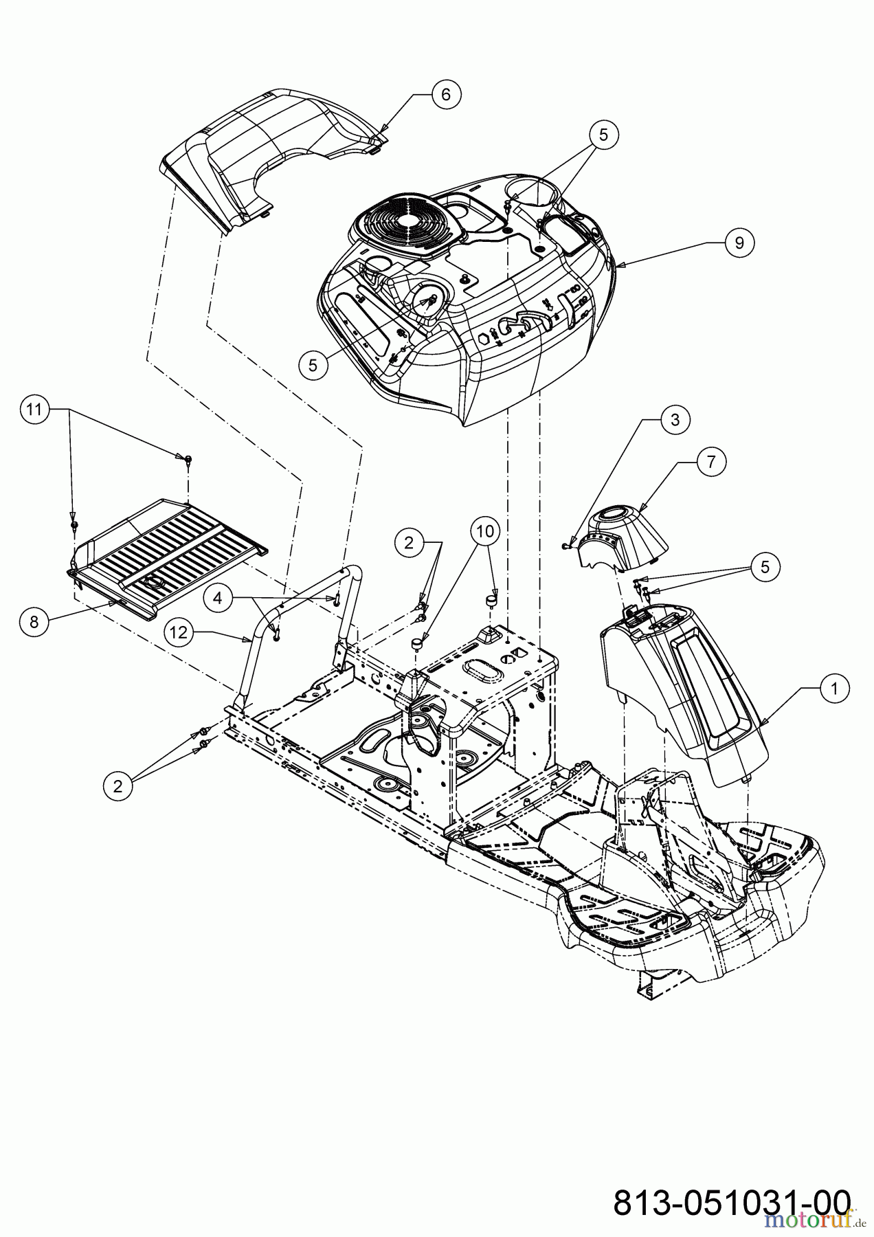 Cub Cadet Rasentraktoren LR1 MS76 13B726JD603 (2023) Verkleidungen