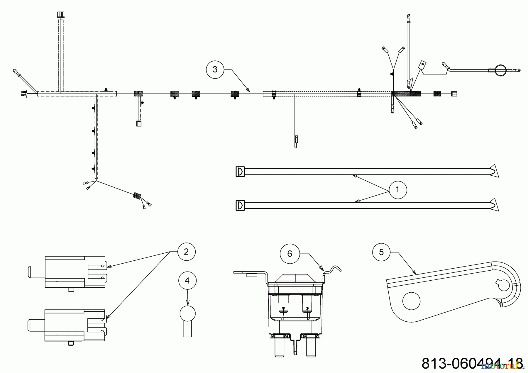 Cub Cadet Rasentraktoren LT1 NS96 13BB76DF603 (2021) Elektroteile