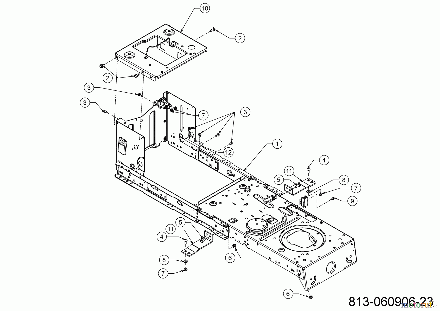Cub Cadet Rasentraktoren LT1 NS96 13AB77DF603 (2022) Rahmen