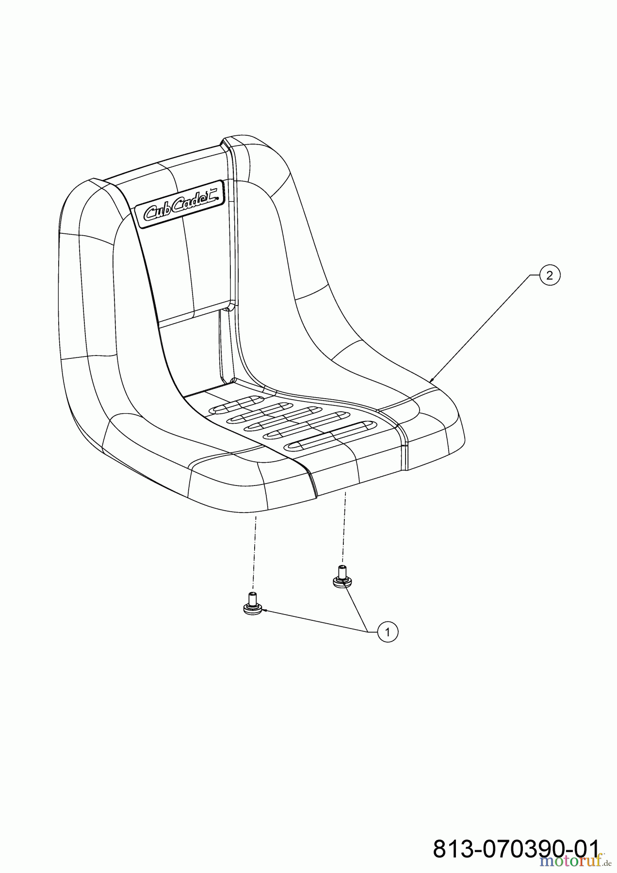 Cub Cadet Rasentraktoren LT1 NS96 13AB77DF603 (2022) Sitz