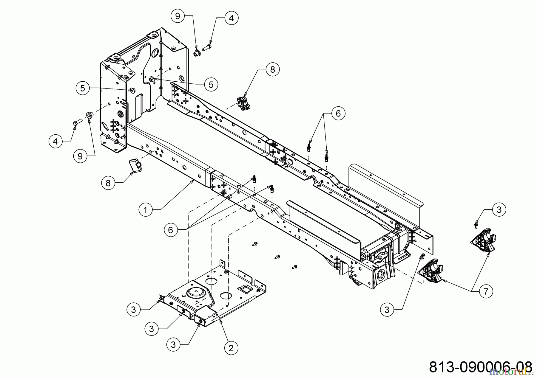 Cub Cadet E-Rasentraktoren XT2 ES107 33ABA7CS603 (2021) Rahmen