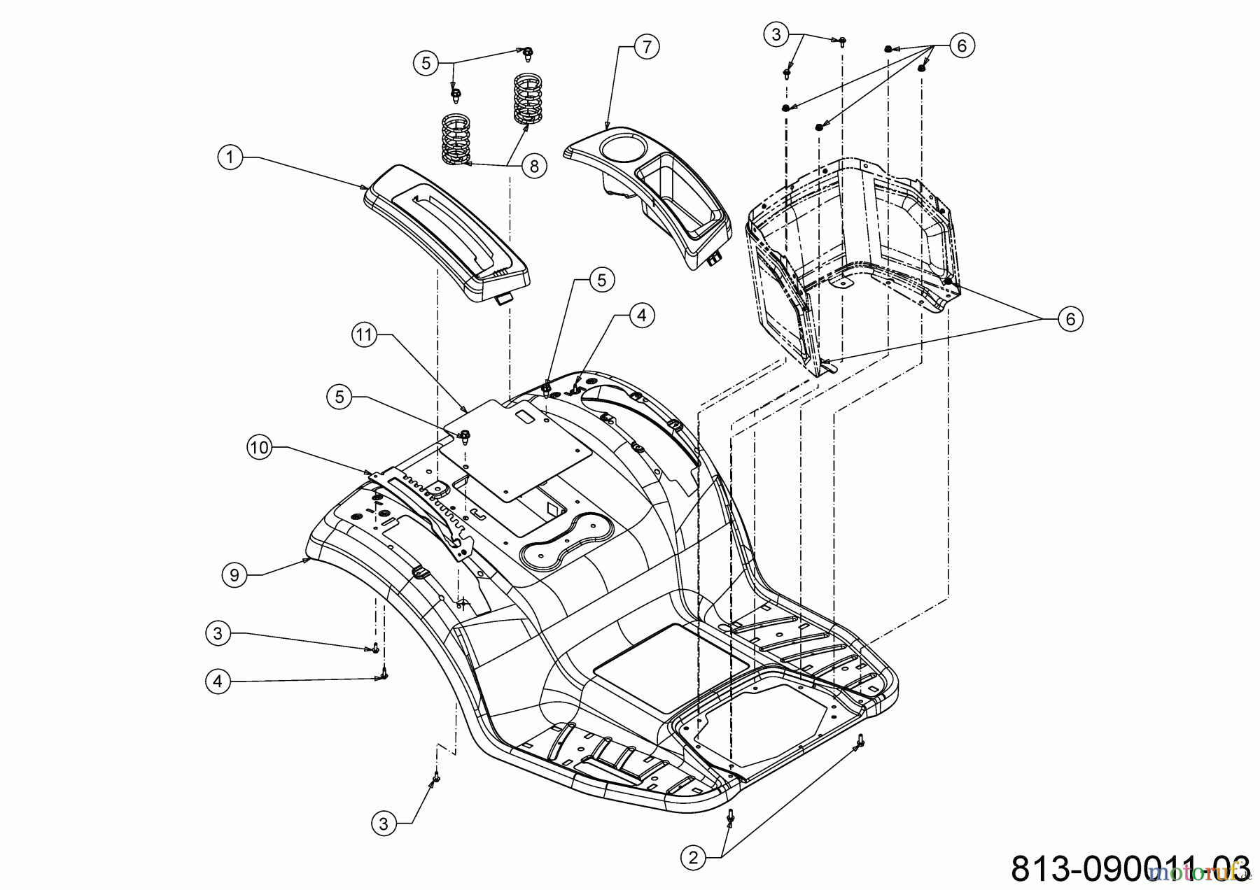 Cub Cadet E-Rasentraktoren XT2 ES107 33ABA7CS603 (2021) Sitzwanne