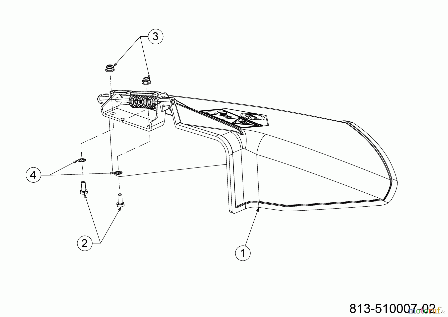 Cub Cadet Rasentraktoren XT1 OS96 13C8A1CF603 (2021) Deflektor