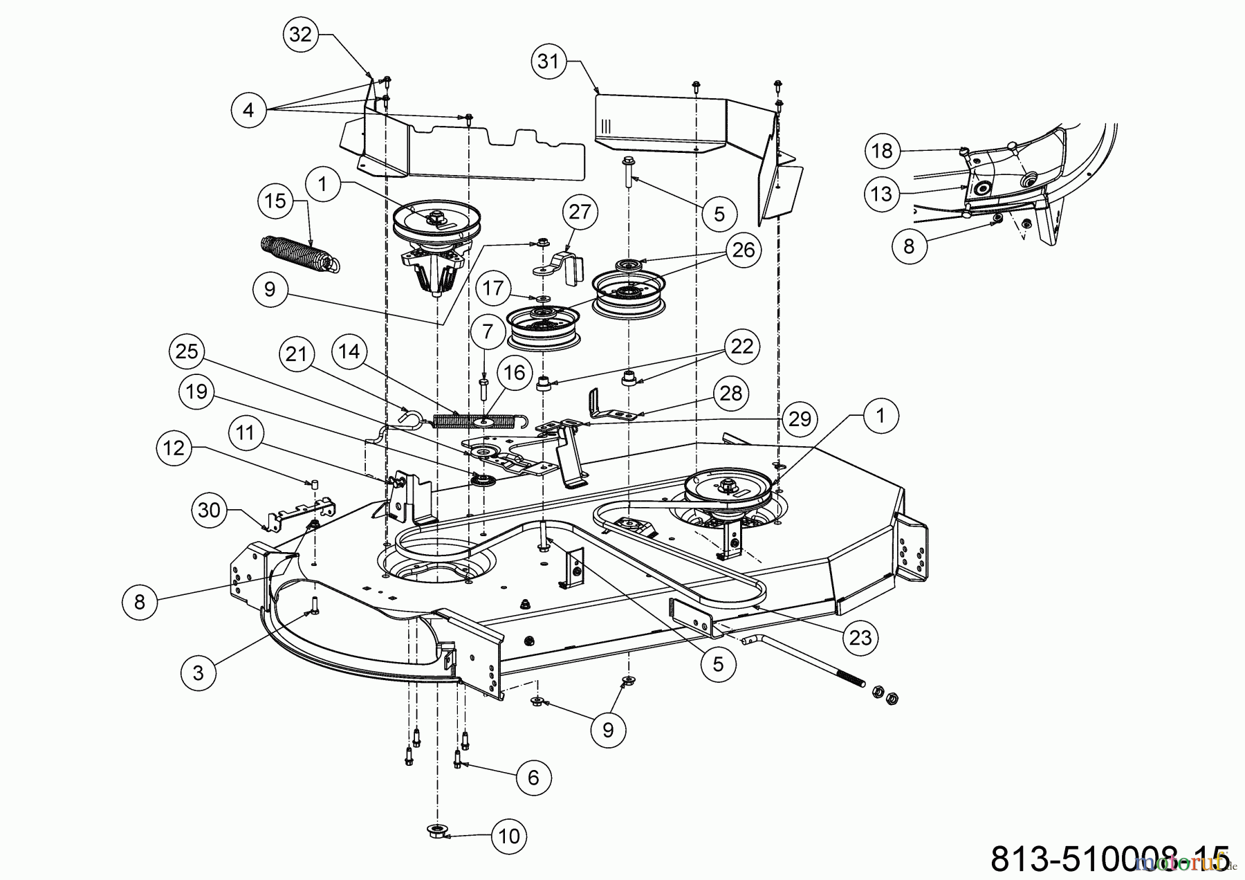 Cub Cadet Rasentraktoren XT2 PS117I 13DZA1CN603 (2021) Mähdeck