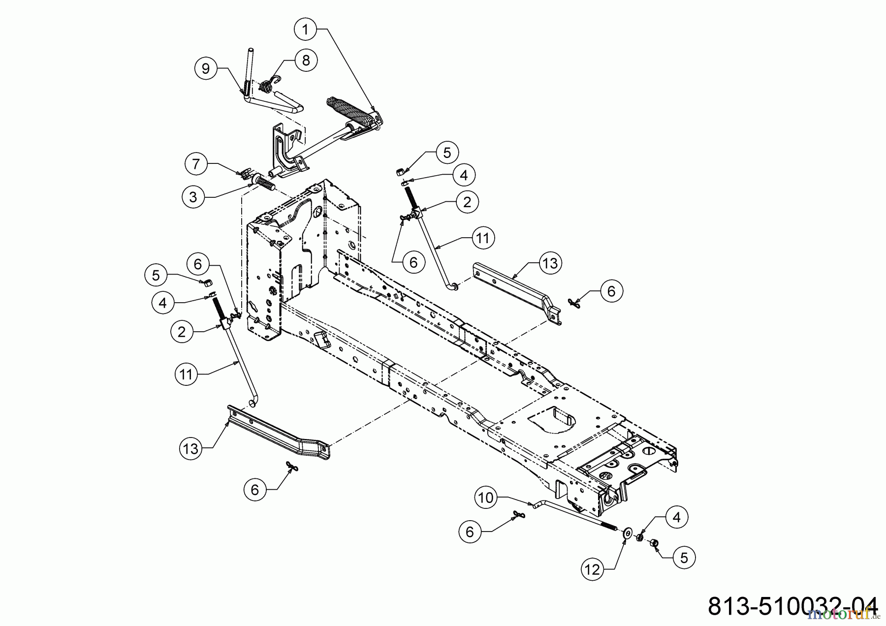 Cub Cadet Rasentraktoren XT1 OS96 13C8A1CF603 (2021) Mähwerksaushebung