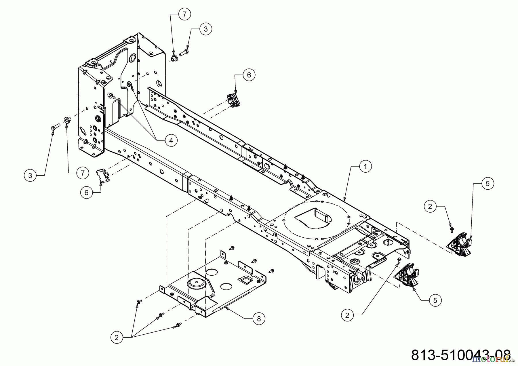 Cub Cadet Rasentraktoren XT2 PS117 13AJA1TT603 (2023) Rahmen
