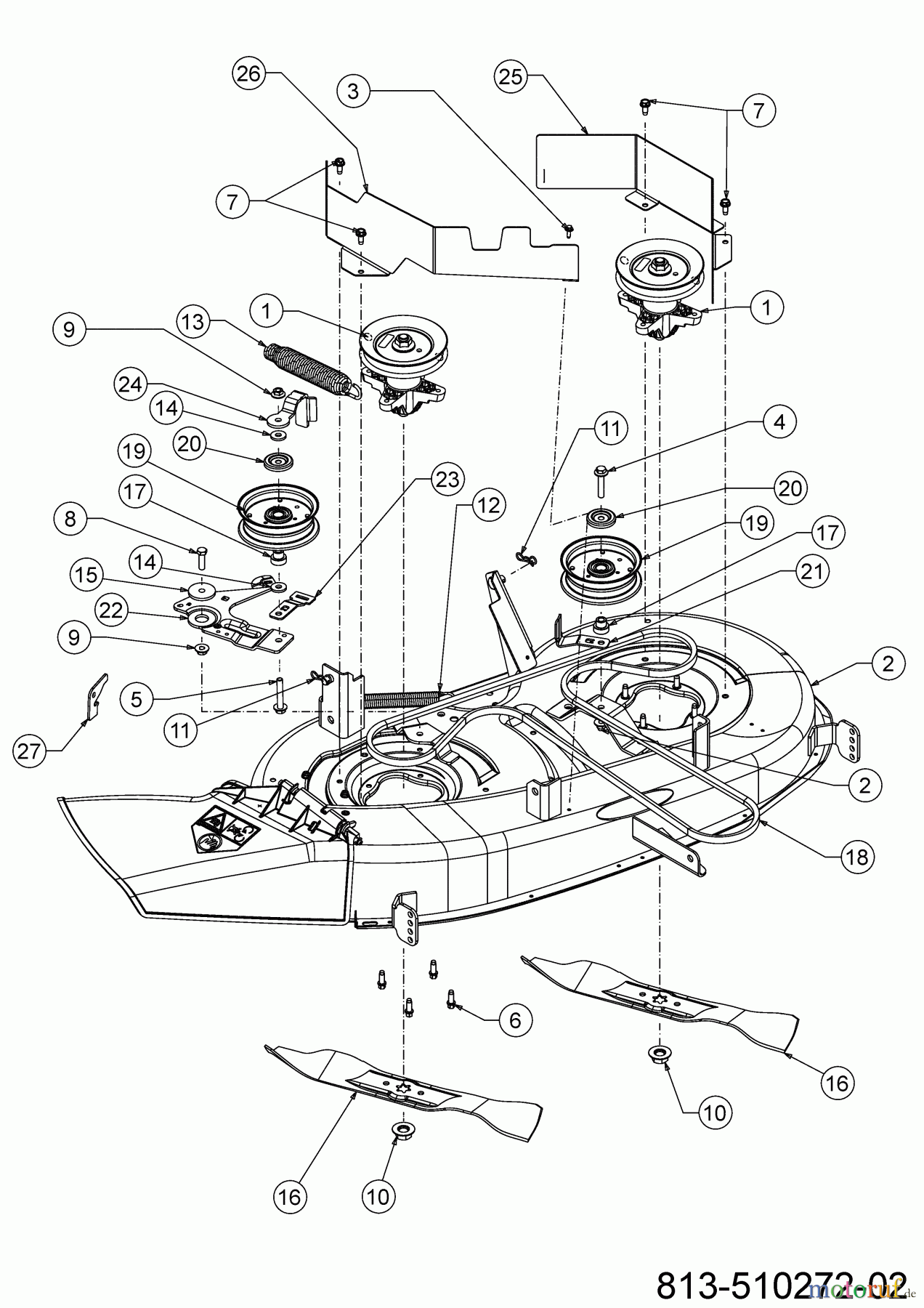 Cub Cadet Rasentraktoren XT1 OS96 13C8A1CF603 (2021) Mähwerk F (38