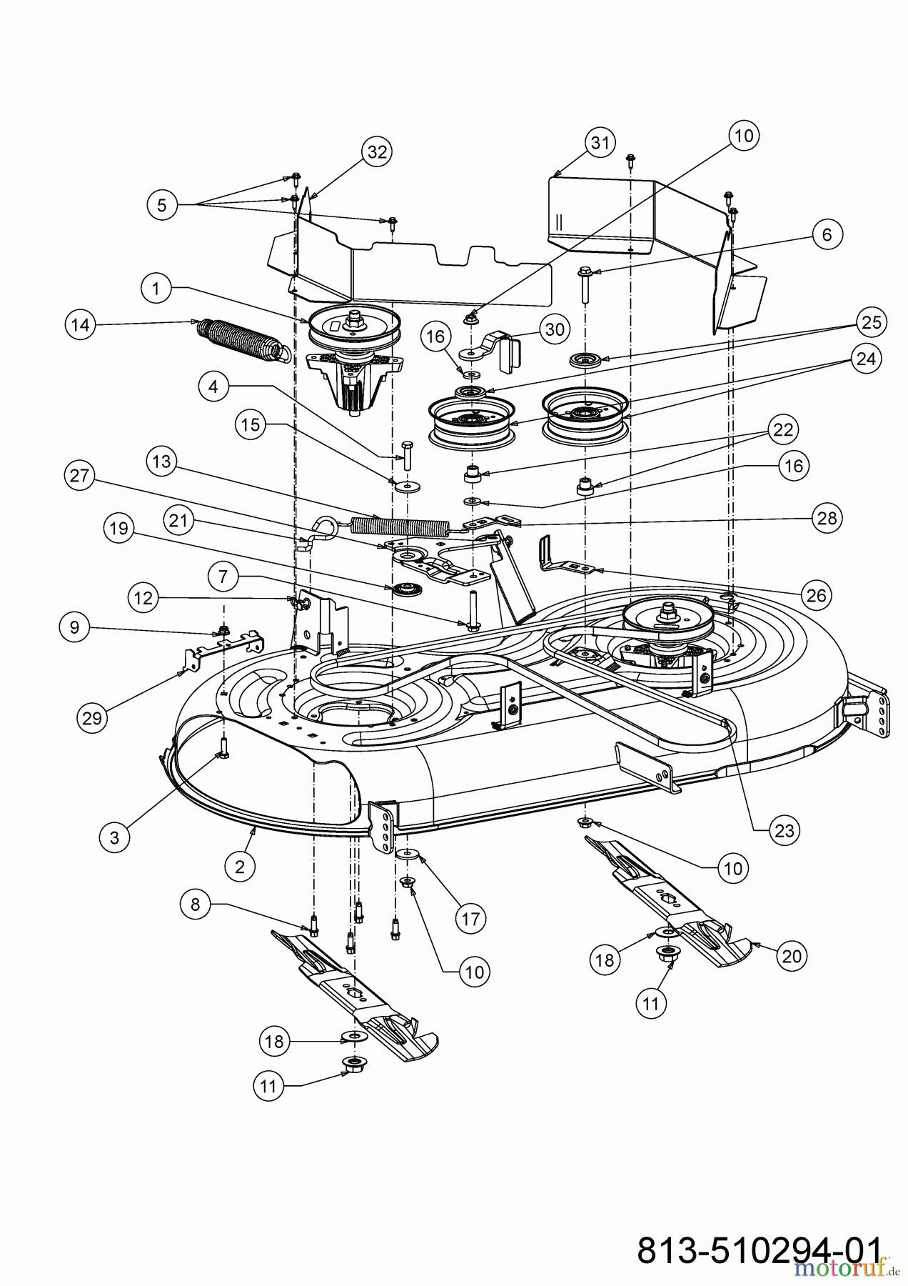 Cub Cadet Rasentraktoren XT2 PS107 13AGA1TS603 (2022) Mähwerk S (42
