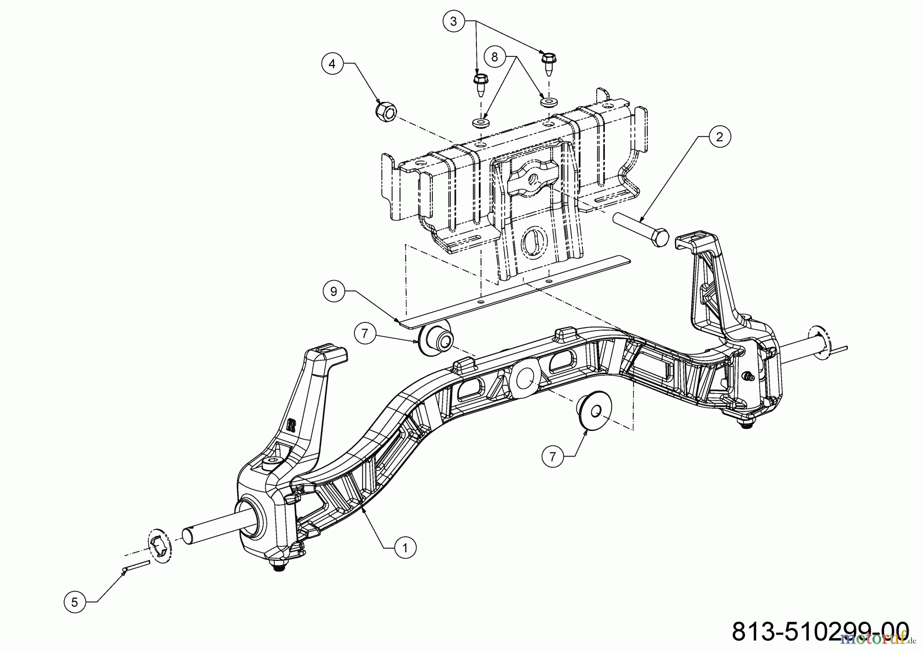 Cub Cadet Rasentraktoren XT2 PS117 13AJA1TT603 (2023) Vorderachse