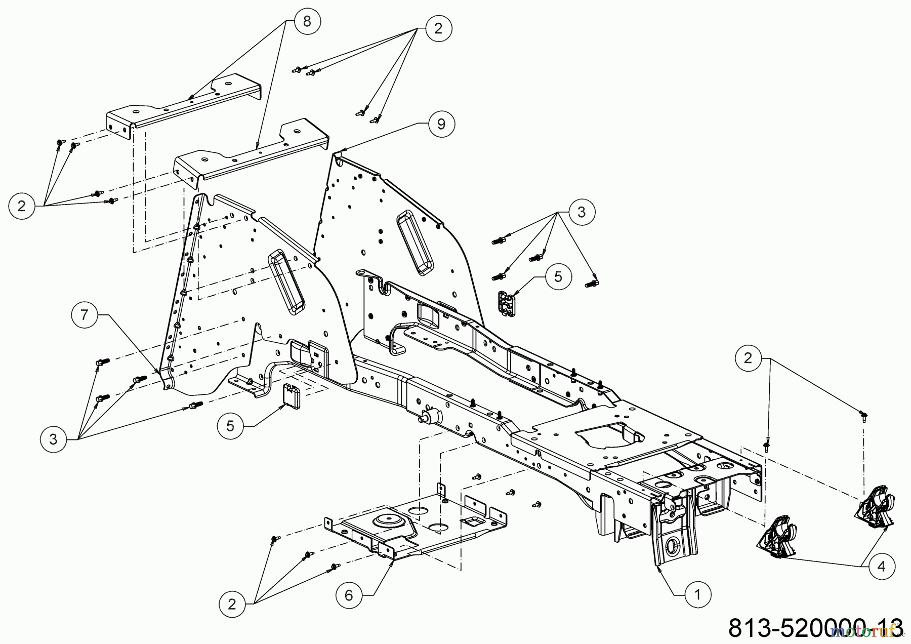 Cub Cadet Rasentraktoren XT1 OR106 13A8A1TR603 (2022) Rahmen