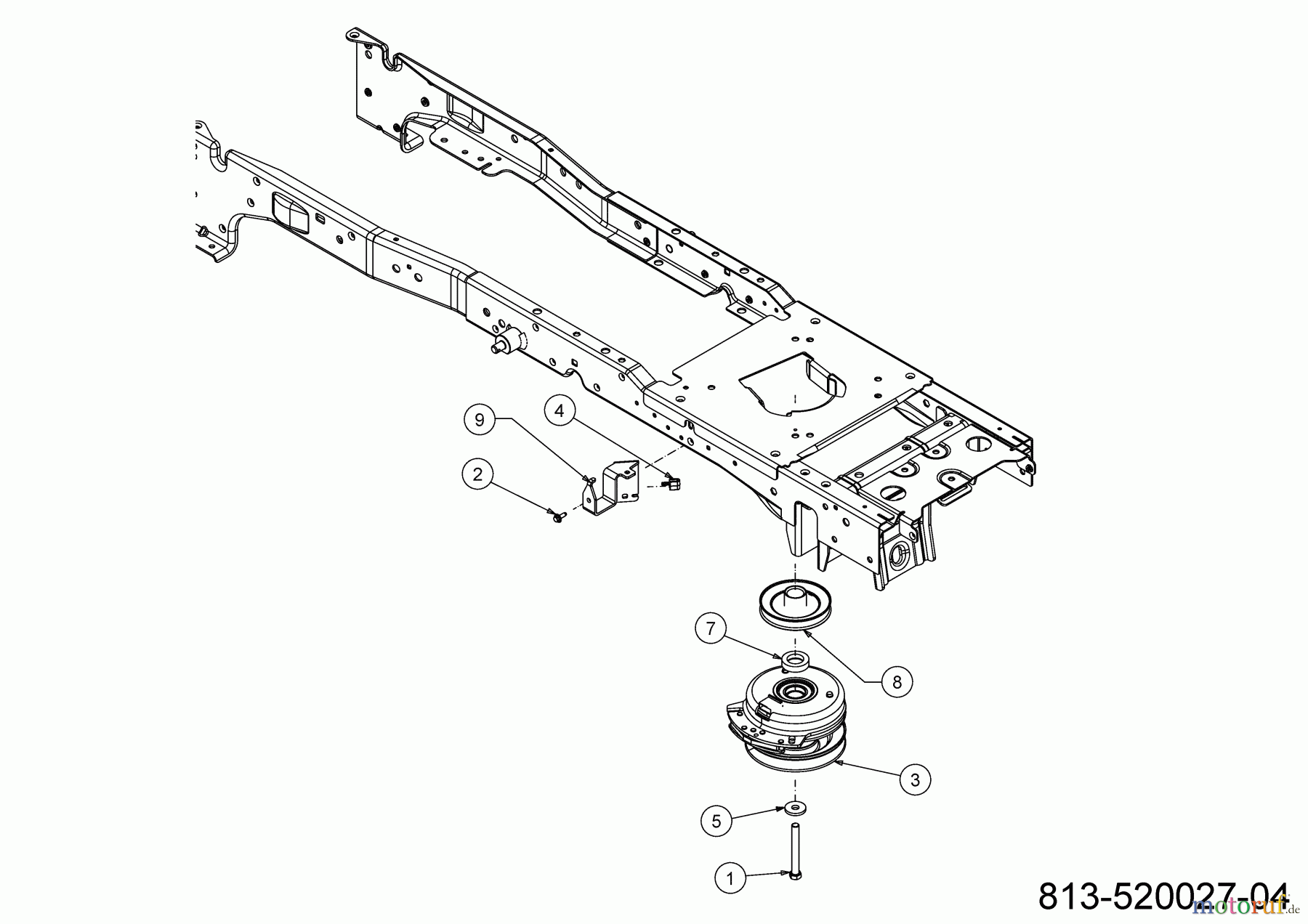 Cub Cadet Rasentraktoren XT1 OR106 13A8A1TR603 (2022) Elektromagnetkupplung, Motorkeilriemenscheibe