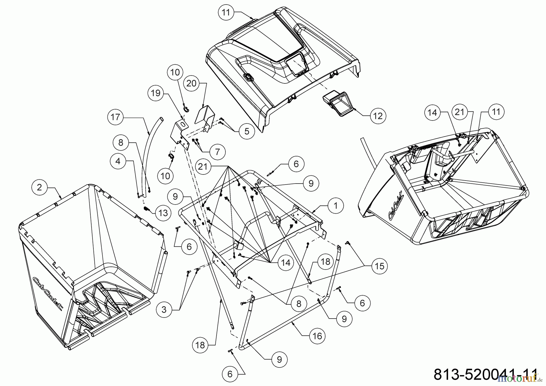 Cub Cadet Rasentraktoren XT1 OR106 13A8A1TR603 (2022) Grasfangeinrichtung