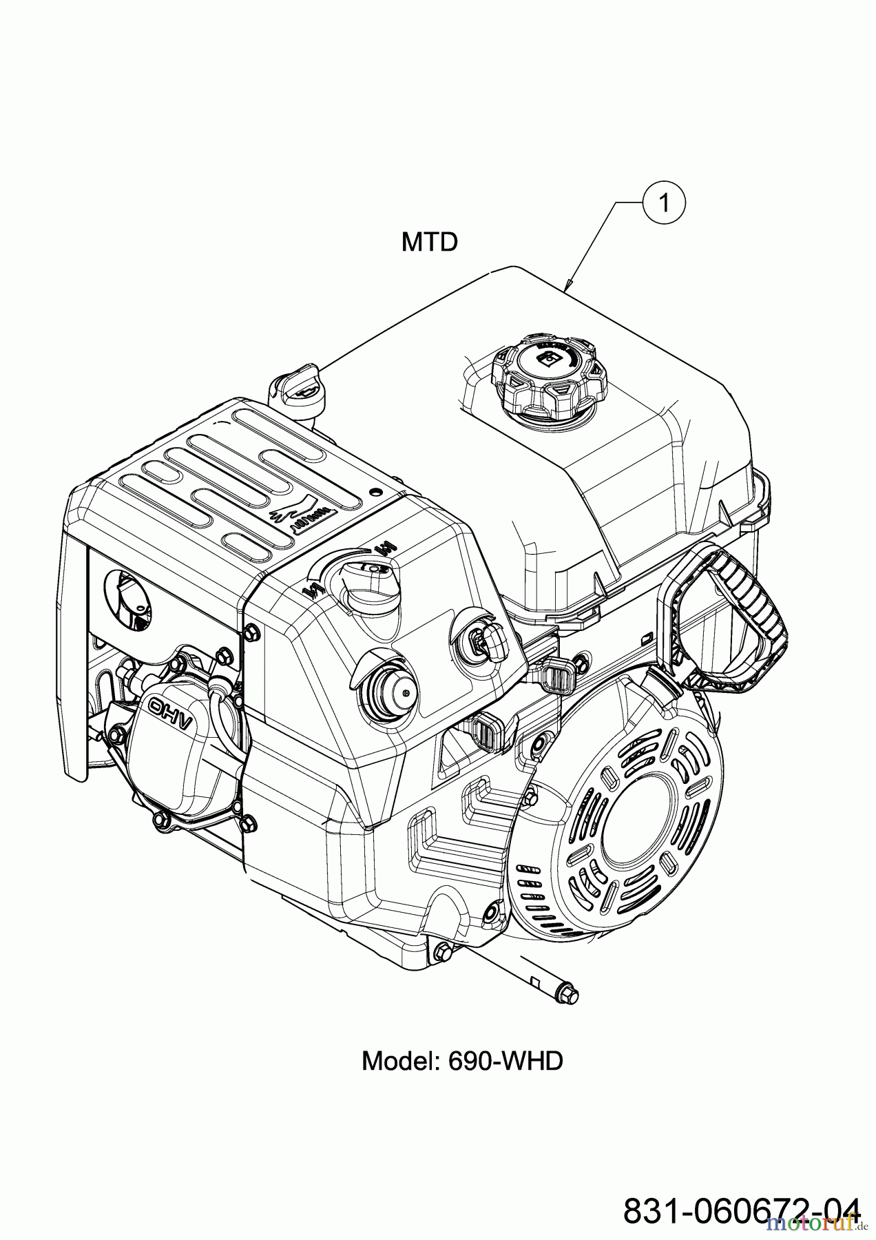 Cub Cadet Schneefräsen XS3 76 TDE 31AY7EVZ603 (2022) Motor MTD
