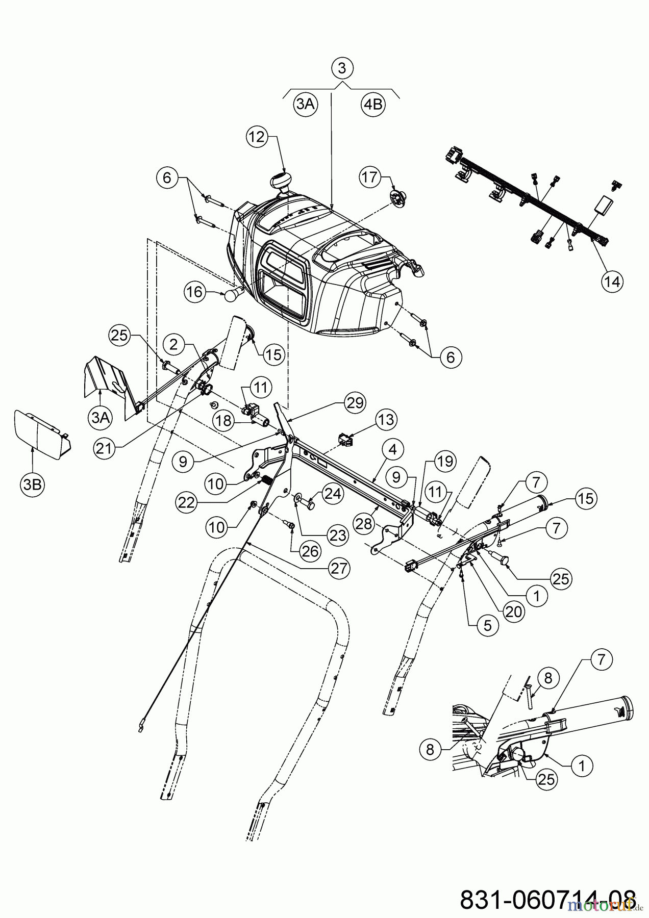 Cub Cadet Schneefräsen XS2 61 SWE 31AW5BKR603 (2024) Armaturenbrett, Schalthebel