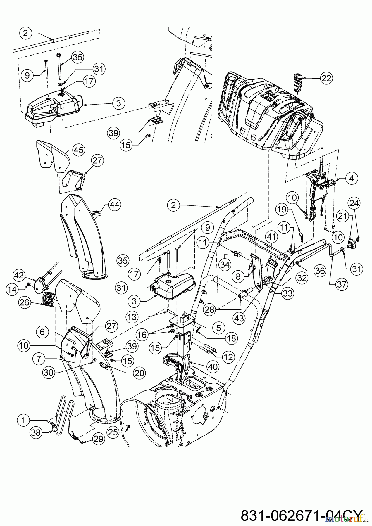 Cub Cadet Schneefräsen XS3 76 TDE 31AY7EVZ603 (2023) Auswurfschacht, Joystick