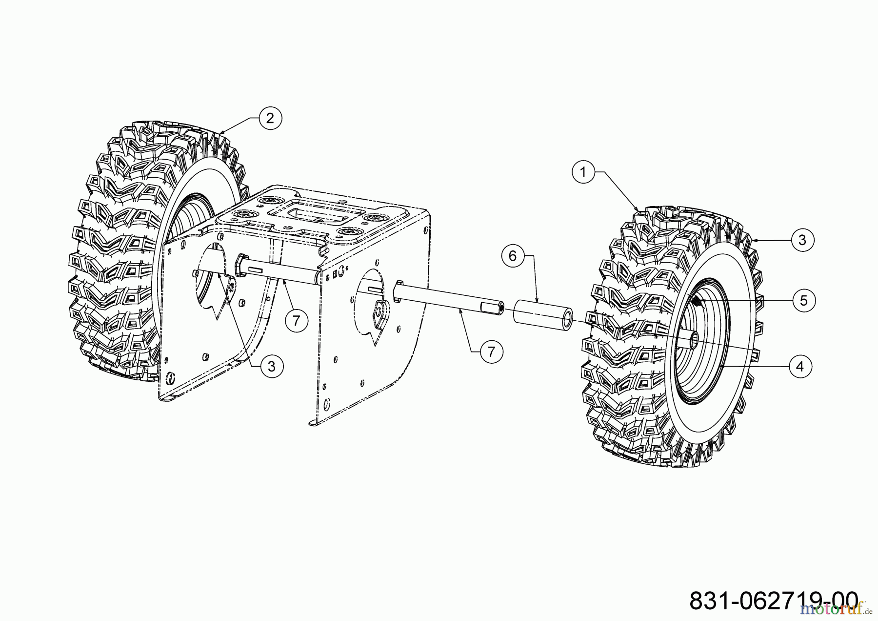 Cub Cadet Schneefräsen XS2 61 SWE 31AW5BKR603 (2024) Räder 15x5x6