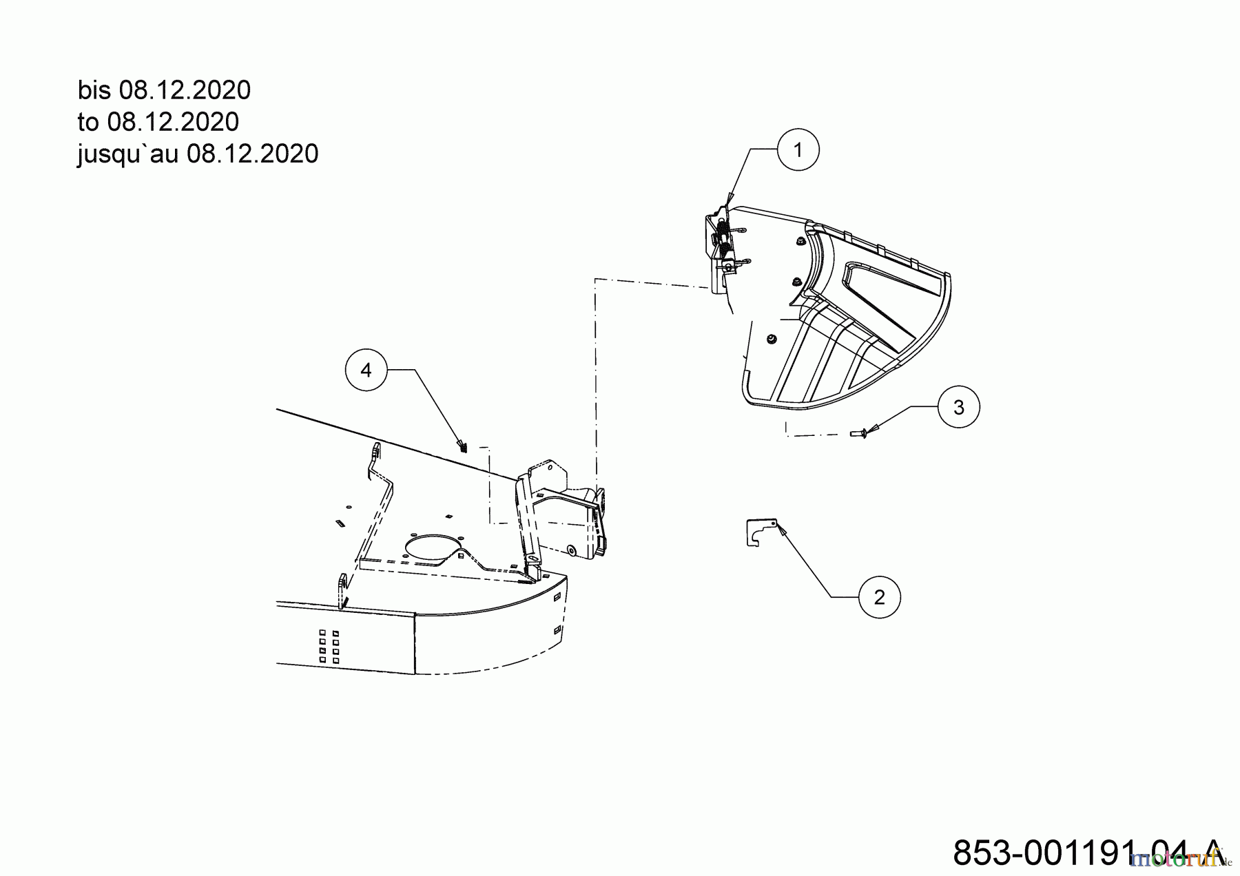 Cub Cadet Zero Turn XZ7 L122 ULTIMA 47AIAAA6603 (2021) Deflektor bis 08.12.2020